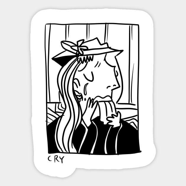 Cry Lady Sticker by MagnumOpus